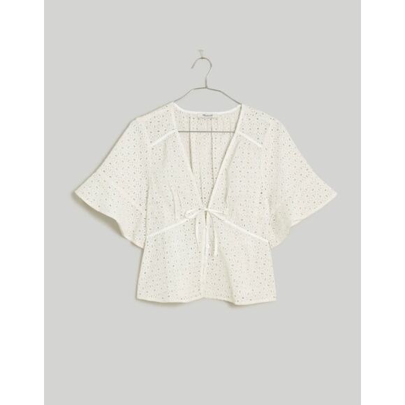 Tie-Front Top in Eyelet XS - Picture 6 of 6